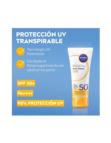 Nivea Sun Facial Antiedad prevención de arrugas y manchas
