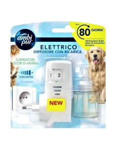 Ambipur Eléctrico Mascotas difusor y recambio eliminador de olores