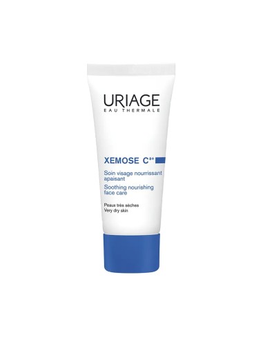 Tubo de crema facial calmante Uriage Hyséac R para pieles grasas.