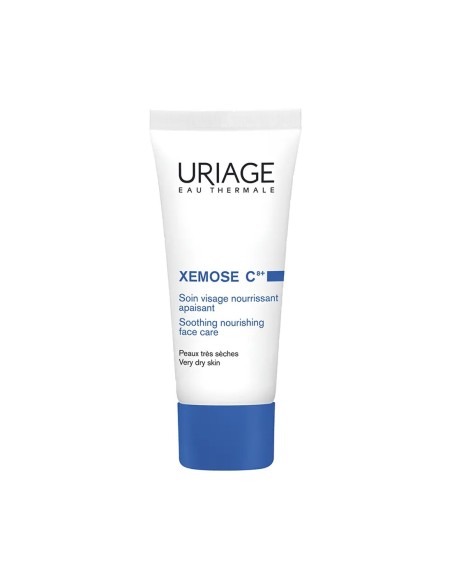 Tubo de crema facial calmante Uriage Hyséac R para pieles grasas.