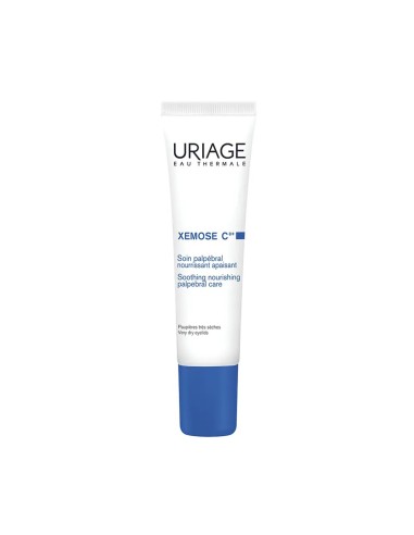 Tubo de crema Uriage Xémose SOS para párpados irritados.
