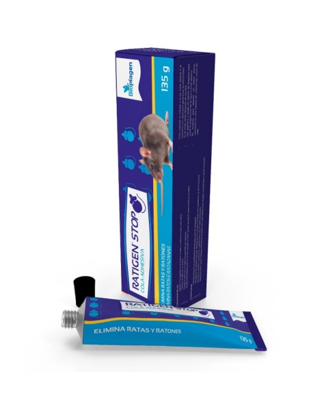 Tubo de cola adhesiva Ratigen Stop para control de roedores.