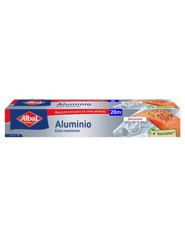 Papel de aluminio Albal 20 metros extra resistente.