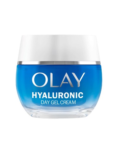 Crema gel facial Olay Hyaluronic con ácido hialurónico.