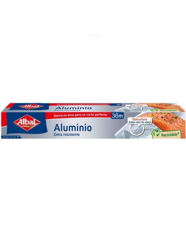 Papel de aluminio Albal extra resistente 36 metros.