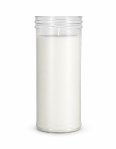 Velador Gordo Blanco Transparente 16cm | Luz Pura | Drolim