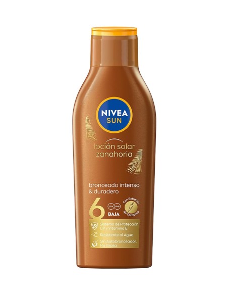 Leche Solar Zanahoria Bronceado Intenso SPF6 200ml Nivea