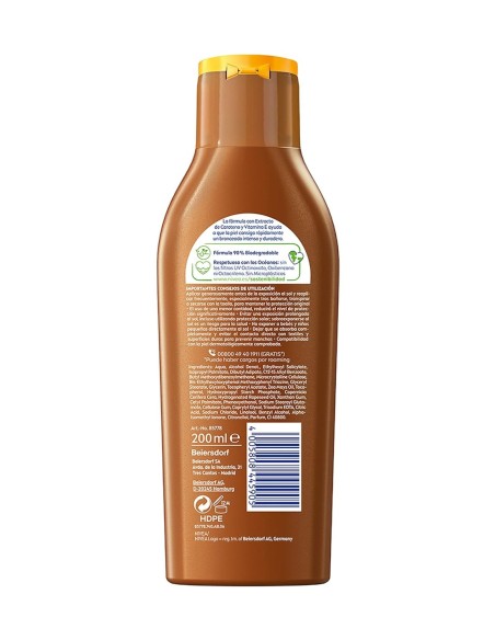Leche Solar Zanahoria Bronceado Intenso SPF6 200ml Nivea