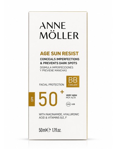 BB Cream Anne Möller Age Sun Resist SPF50+ con color.