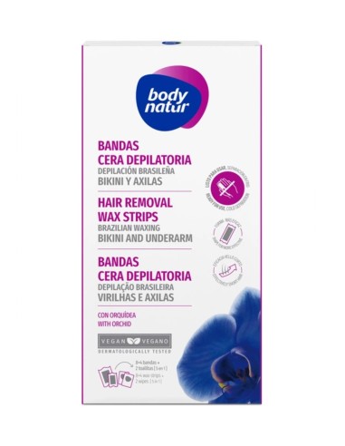 Bandas cera Body Natur depilación brasileña bikini y axilas.