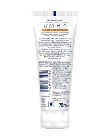 Desodorante en crema Rexona sin aluminio para todo el cuerpo.