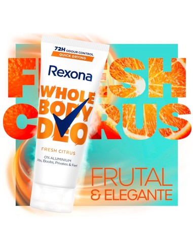 Protección 72h Rexona para axilas, pies y zonas íntimas.