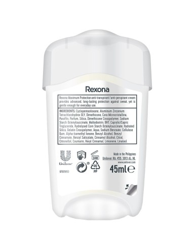 Rexona Maximum Protection Clean Scent Crema 45ml | Drolim