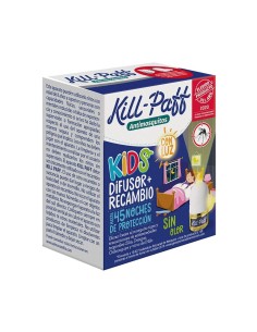 Pack Kill-Paff Kids difusor eléctrico y recambio 45 noches.