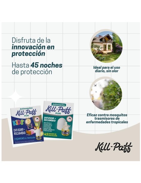 Kill-Paff Kids Antimosquitos Eléctrico 45 Noches | Drolim