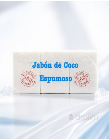 Pack ahorro 3 pastillas jabón de coco pardo espumoso