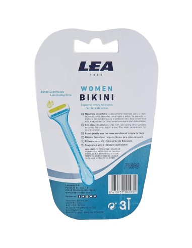 Maquinilla desechable mini LEA para zona del bikini