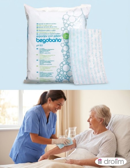Esponjas Jabonosas Begobaño 24 uds pH 5.5 | Drolim.com