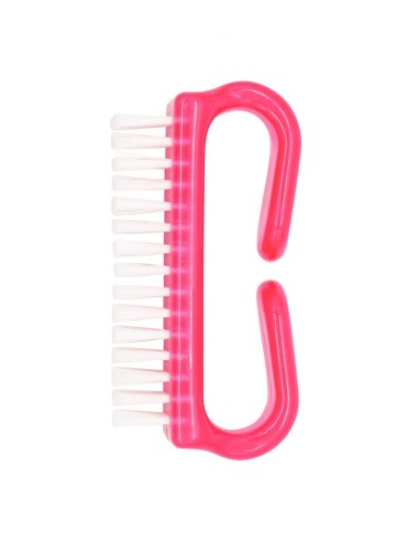 Cepillo higiene de uñas púas nylon color rosa