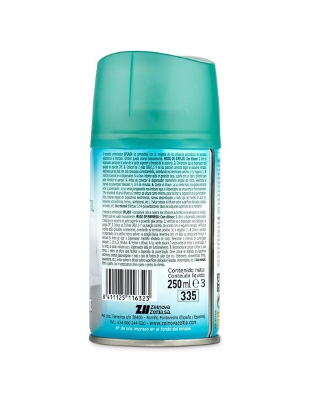 Instrucciones de uso del recambio de aerosol splash
