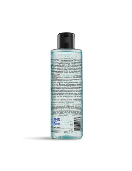 Agua micelar limpiadora con agua glaciar y espirulina