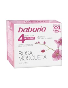 Caja de crema facial Babaria Rosa Mosqueta 4 Efectos 125ml