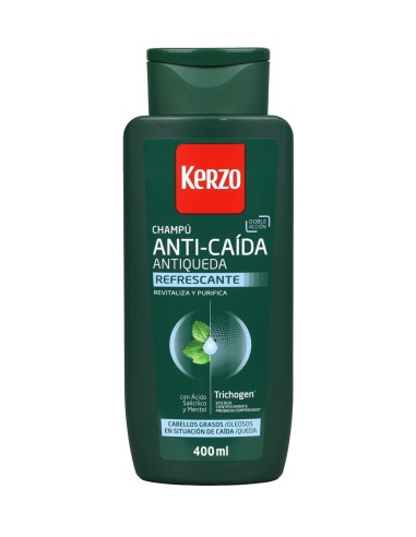 Champú anticaída refrescante kerzo para pelo graso
