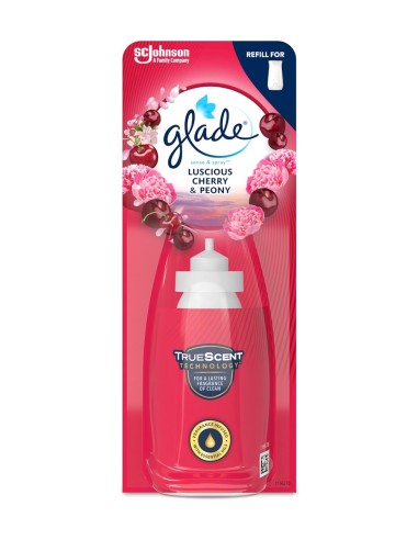 Recambio para ambientador glade sense and spray cereza peonia 18ml