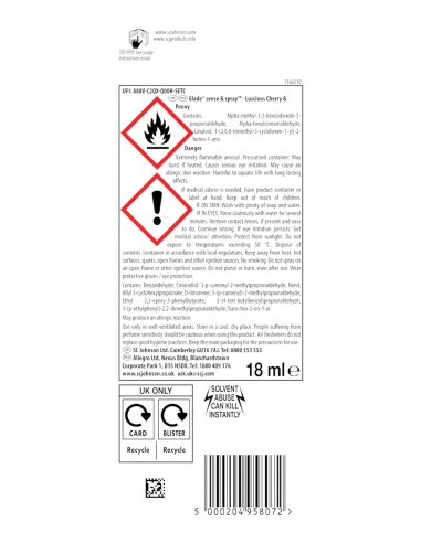 Detalle de advertencias de seguridad del repuesto glade automatico