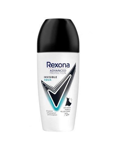 Desodorante rexona mujer roll-on invisible aqua de 50ml