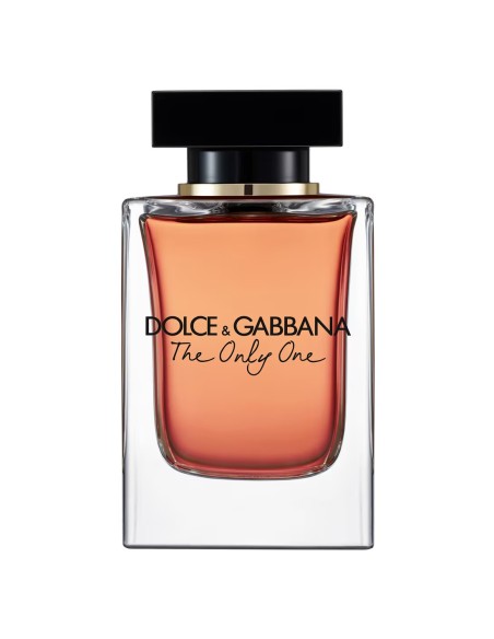 Frasco de perfume femenino Dolce & Gabbana The Only One de 100 ml con su elegante tapón negro rectangular
