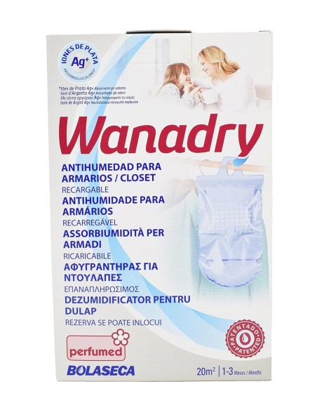 Caja de antihumedad colgador para armarios Bolaseca Wanadry