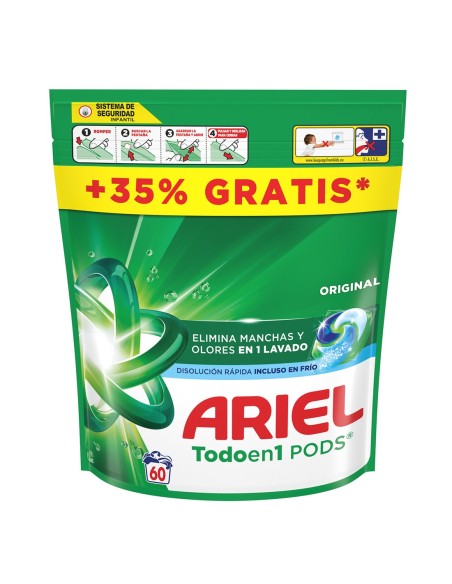 Cápsulas de detergente concentrado para lavadora de uso diario.