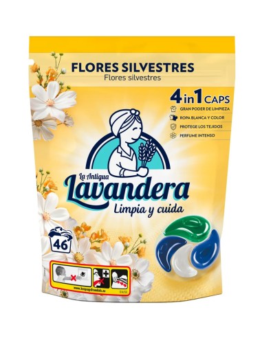 Lavandera detergente en cápsulas para lavadora Flores Silvestres 46 lavados