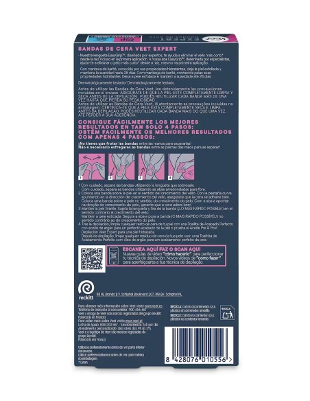Bandas Cera Corporal Expert Piel Normal 12 uds | Veet