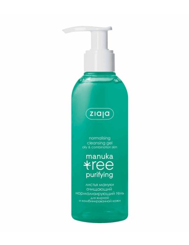 Envase de gel limpiador facial normalizante Ziaja Manuka Tree Purifying