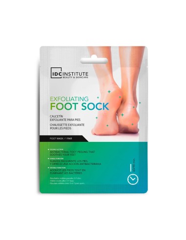 Sobre de calcetines exfoliantes para pies IDC Institute Exfoliating Foot Sock