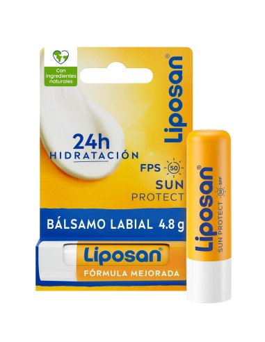 Bálsamo labial solar Liposan Sun Protect FPS 50 de 4.8 g.