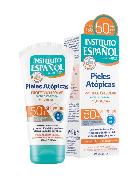 Crema de protección solar facial y corporal para piel atópica.