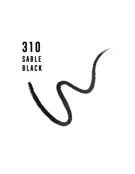 Muestra de trazo y textura del tono 310 Sable Black del delineador en gel de Max Factor