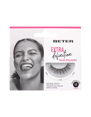 Estuche del juego de pestañas postizas Beter número cincuenta y nueve Extra Definition de efecto natural.