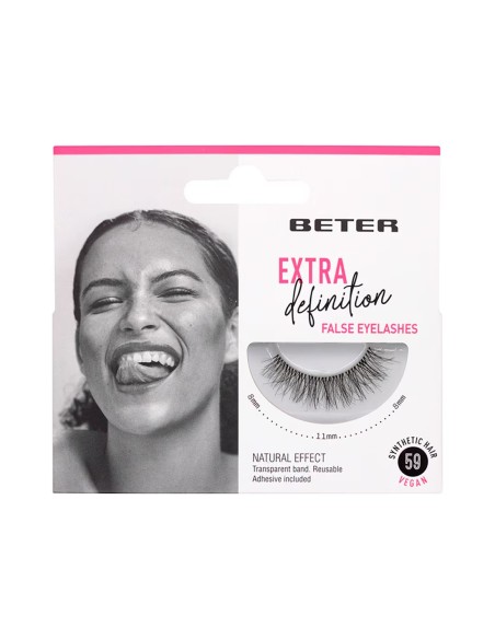 Estuche del juego de pestañas postizas Beter número cincuenta y nueve Extra Definition de efecto natural.