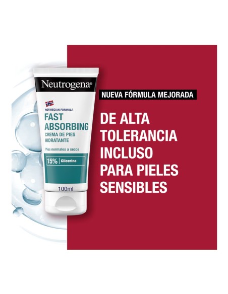 Neutrogena Crema de Pies Hidratante Rápida Absorción 100ml | Drolim
