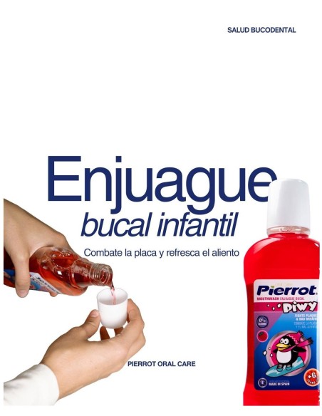 Tratamiento de higiene oral infantil para prevenir la placa bacteriana y las caries en formato familiar.