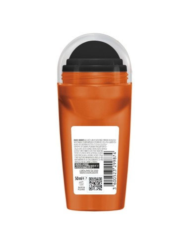 Vista posterior del envase de cincuenta mililitros de L'Oréal Men Expert Thermic Resist con indicaciones de ingredientes y códi