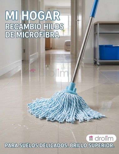 Fregona Microfibra Hilo 2 Colores Mihogar | Drolim