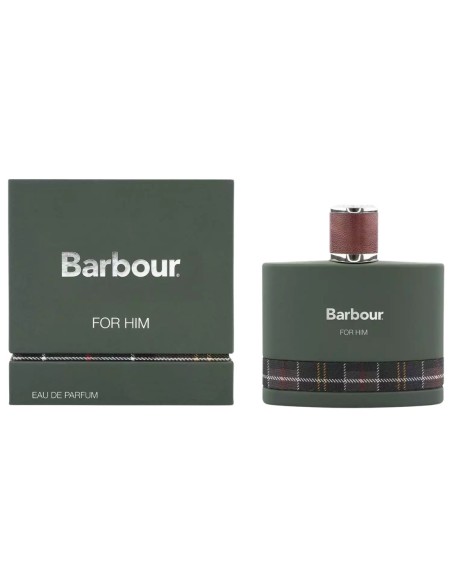 Frasco compacto de fragancia premium para hombre con tapón texturizado marrón junto a su caja protectora.