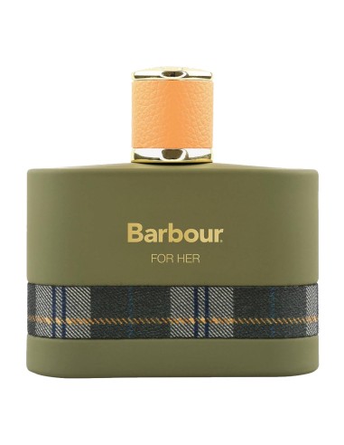 Frasco de perfume femenino en acabado verde oliva mate con un tapón texturizado en tono naranja claro.