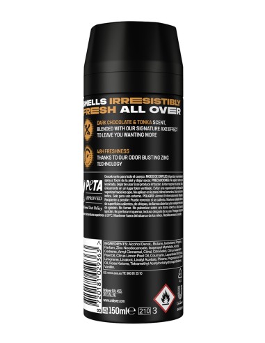 AXE Dark Temptation Desodorante Spray Cuerpo Hombre 150 ml
