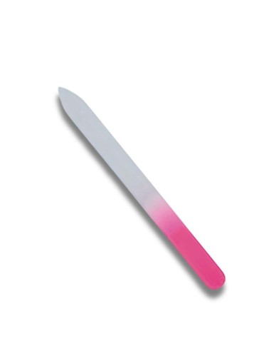 Lima de Uñas de Fibra de Vidrio 2 Caras Rosa 14 cm Pollie